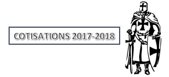 Cotisations saison 2017 – 2018