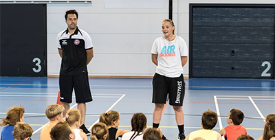 Visite de Charlotte Borlée au stage