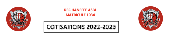 Cotisations saison 2022 – 2023