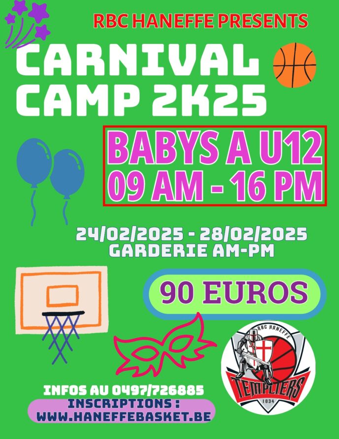 Inscription au Carnival Camp 2025